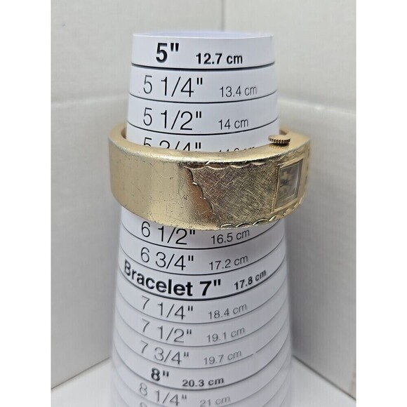 Vulcain Medana Pamela Bangle Watch Swiss 17 Jewels West Germany Gold Tone Ladies main image 9